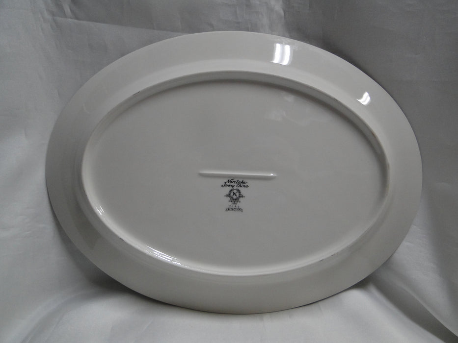 Noritake Affection, 7192, White Flowers: Oval Serving Platter, 13 5/8" x 10 1/4"