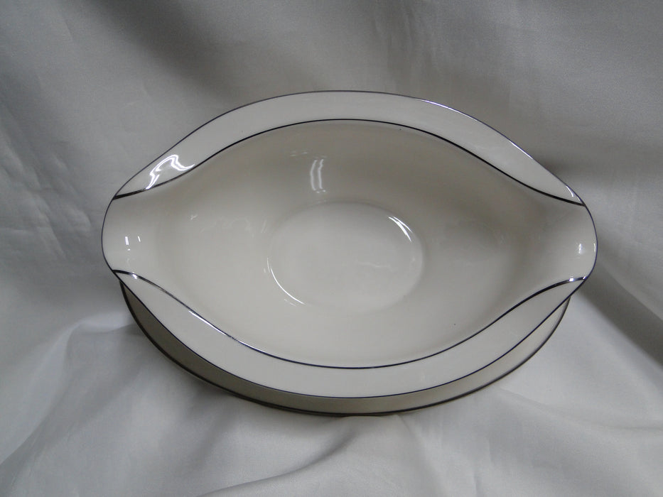 Noritake Affection, 7192, White Flowers: Gravy Boat w/ Attached Underplate