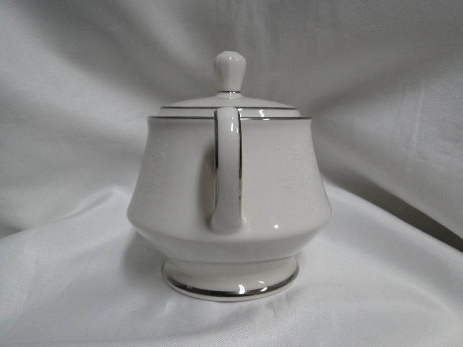 Noritake Affection, 7192, White Flowers: Sugar Bowl & Lid, 4 5/8" Tall