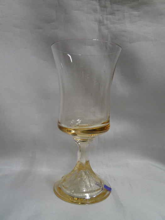 Fostoria Misty Yellow, Stem #6029: Claret Wine, 5 3/4" Tall, As Is