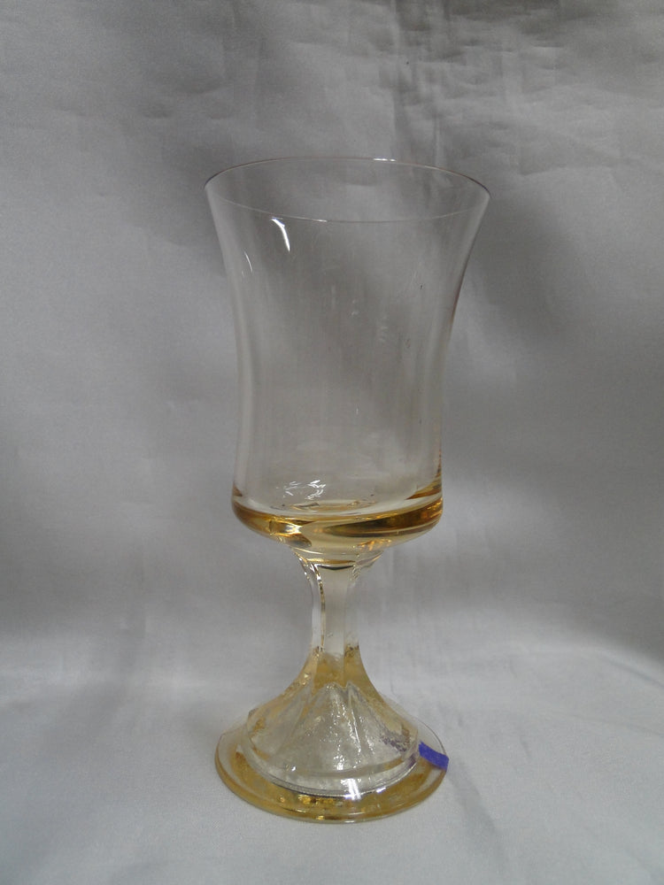 Fostoria Misty Yellow, Stem #6029: Claret Wine, 5 3/4" Tall, As Is