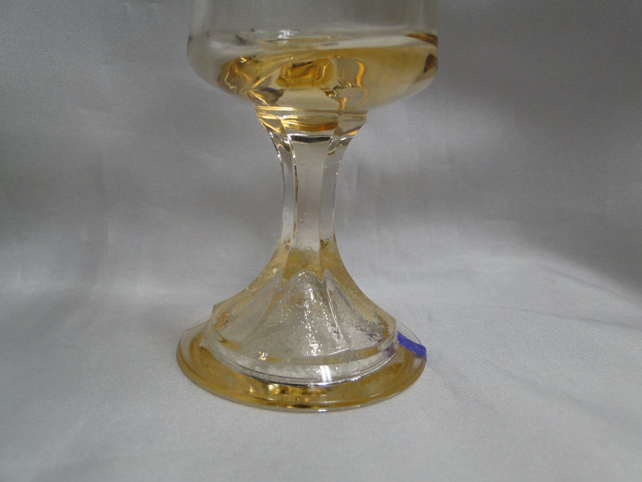 Fostoria Misty Yellow, Stem #6029: Claret Wine, 5 3/4" Tall, As Is