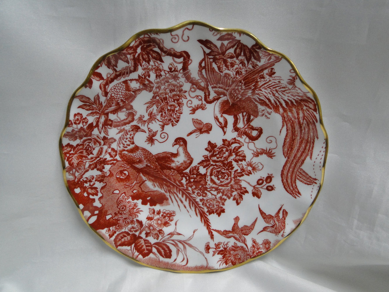Royal Crown Derby Red Aves, Birds: Sheffield Dessert Plate (s), 8 5/8"