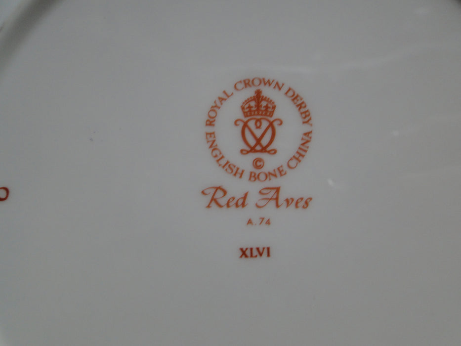 Royal Crown Derby Red Aves, Birds: Sheffield Dessert Plate (s), 8 5/8"