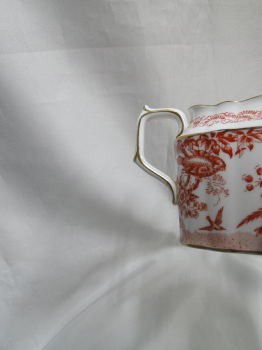 Royal Crown Derby Red Aves, Birds: Sugar Bowl w/ Handles, No Lid
