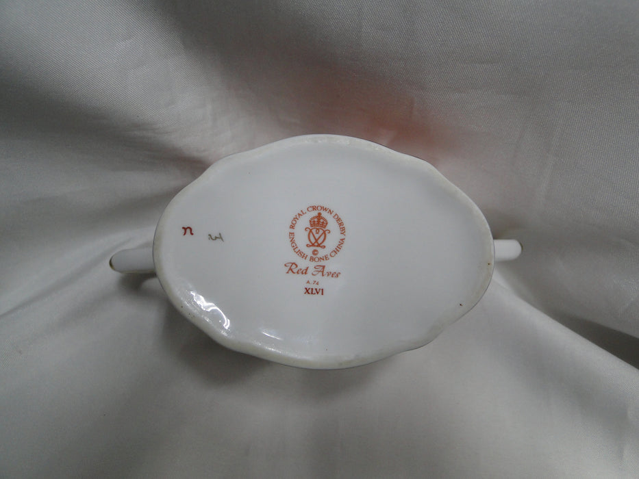 Royal Crown Derby Red Aves, Birds: Sugar Bowl w/ Handles, No Lid