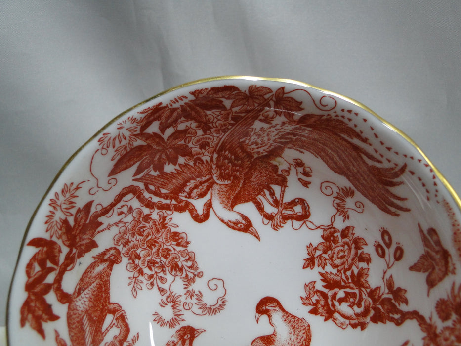Royal Crown Derby Red Aves, Birds: Cream Soup Bowl & Saucer Set, 2" Tall