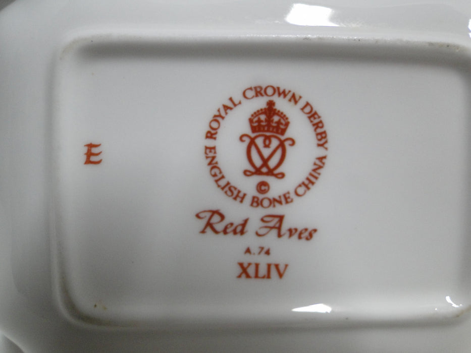 Royal Crown Derby Red Aves, Birds: Trinket Dish / Ashtray / 1800 Tray, 3 5/8"
