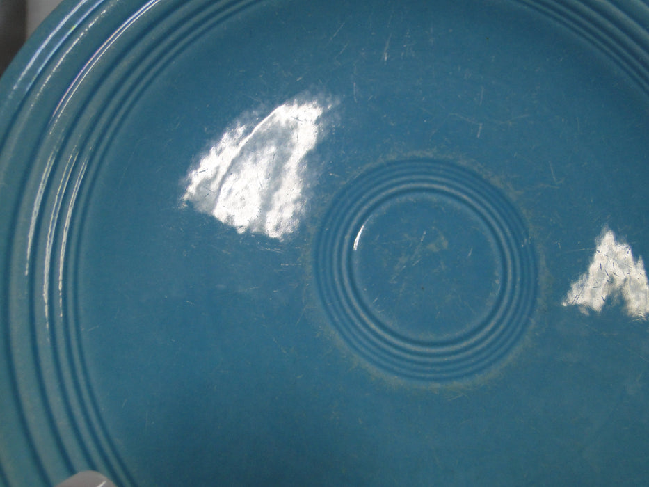 Fiesta: Turquoise Bread Plate, 6 3/8", No Backstamp, Wear