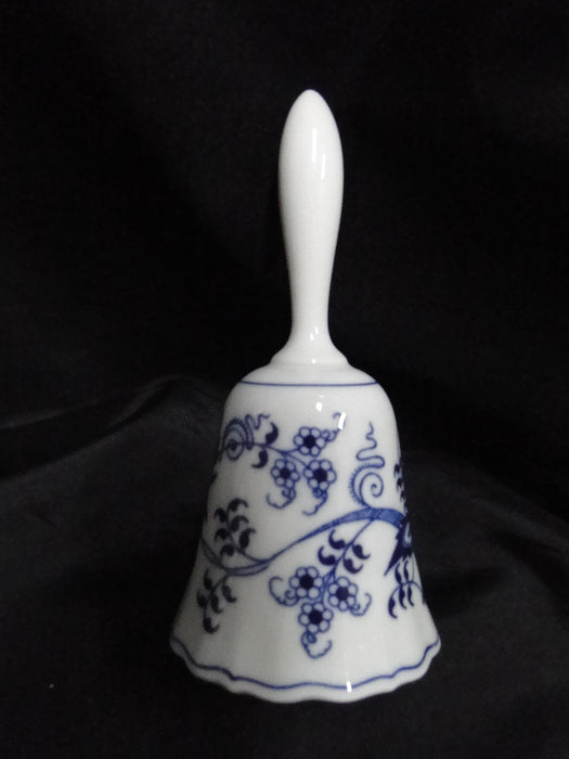 Blue Danube, Blue Onion: Bell w/ Clapper, 6" Tall