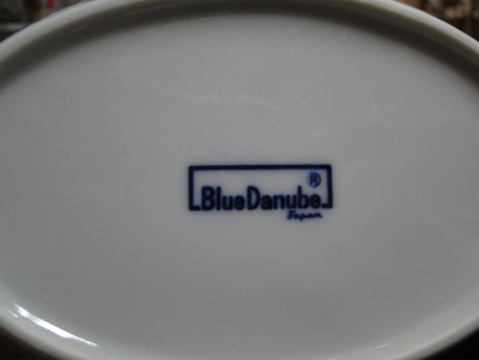 Blue Danube, Blue Onion: Pierced Basket w/ Handles, 7 3/4" x 4 7/8" x 1 1/2"