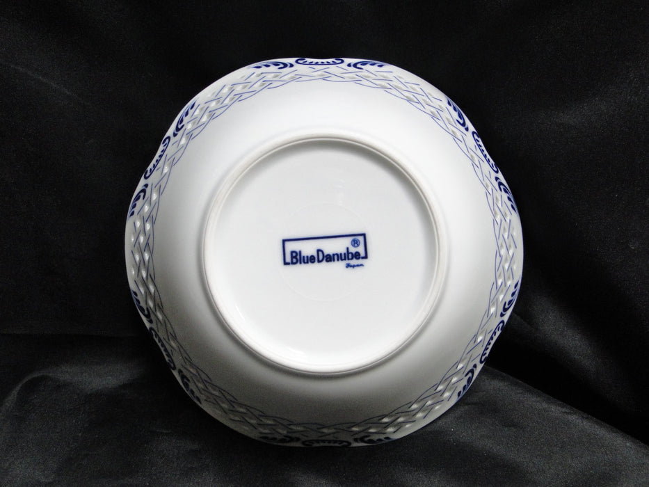 Blue Danube, Blue Onion: Pierced Serving / Fruit Bowl, 8 7/8" x 3 1/2" Tall