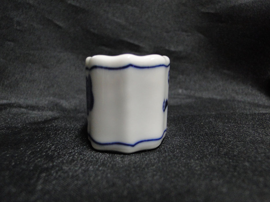 Blue Danube, Blue Onion: Set of Six Napkin Rings, 2 1/4" x 1 1/8" x 1 1/8" Tall