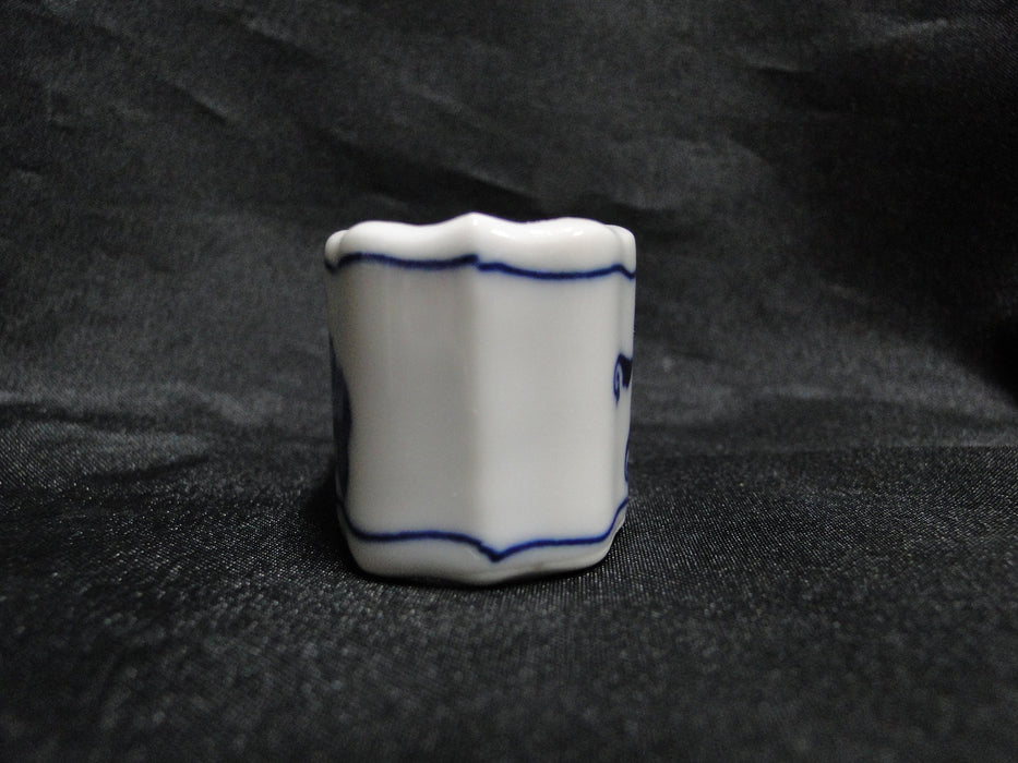 Blue Danube, Blue Onion: Set of Six Napkin Rings, 2 1/4" x 1 1/8" x 1 1/8" Tall
