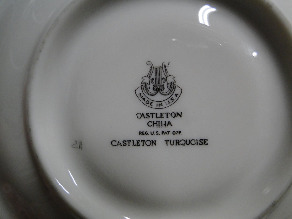 Castleton Castleton Turquoise, Platinum Trim: Cup & Saucer Set (s), 2 1/4"