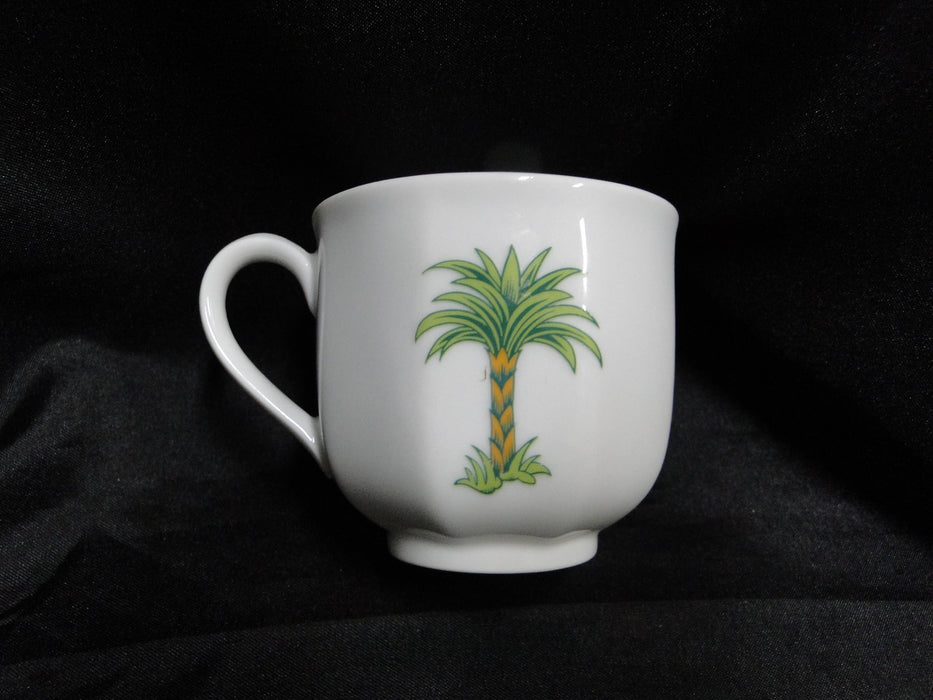 Villeroy & Boch Caribic, Green Palm Tree: Demitasse Cup & Saucer Set, As Is