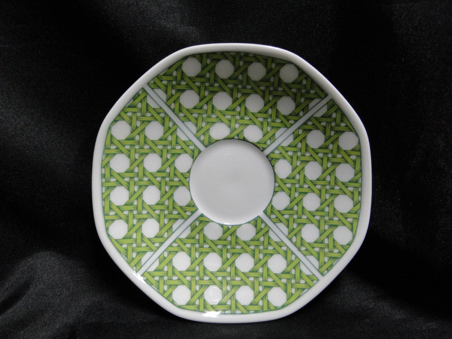 Villeroy & Boch Caribic, Green Palm Tree: Demitasse Cup & Saucer Set (s), 2 1/2"