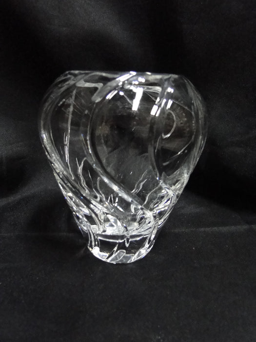 Clear w/ Swirl Cuts: Vase, 4 1/4" Tall, 3 1/2" Widest Diameter -- MG#269