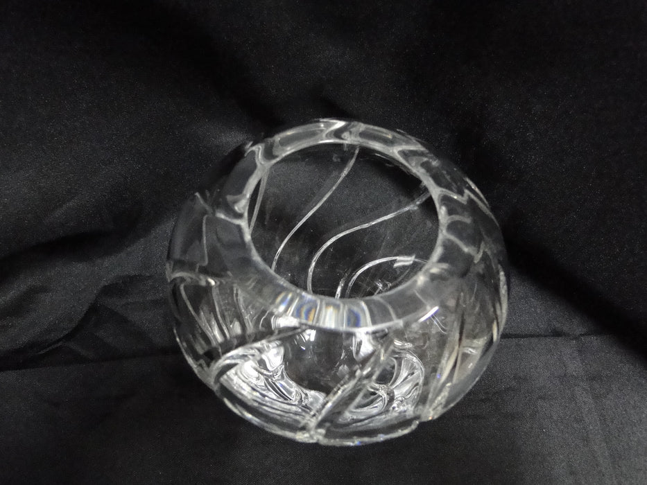 Clear w/ Swirl Cuts: Vase, 4 1/4" Tall, 3 1/2" Widest Diameter -- MG#269