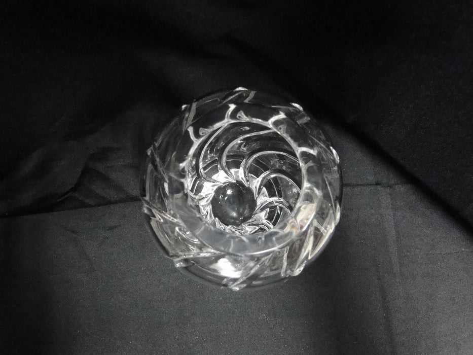 Clear w/ Swirl Cuts: Vase, 4 1/4" Tall, 3 1/2" Widest Diameter -- MG#269