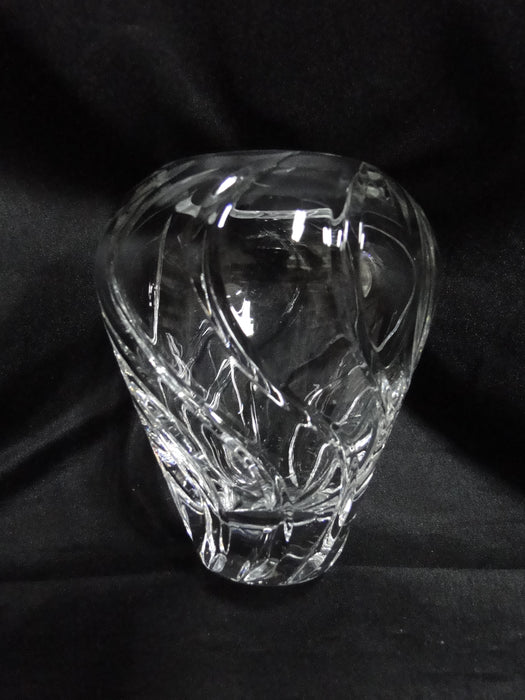 Clear w/ Swirl Cuts: Vase, 4 1/4" Tall, 3 1/2" Widest Diameter -- MG#269