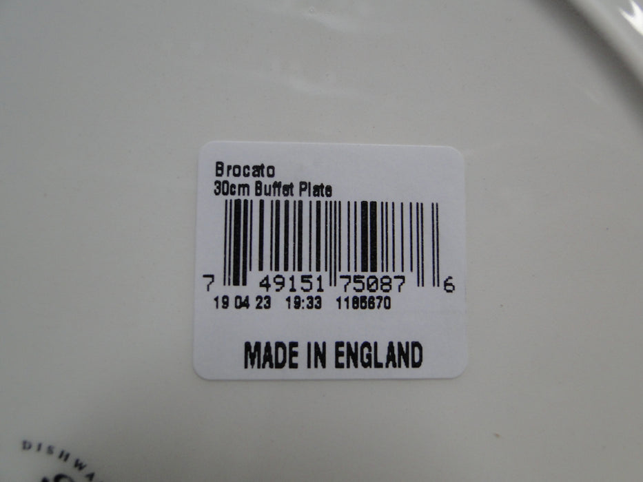 Spode Italian Brocato, Blue Florals, England: NEW Charger Plate (s), 12", Box