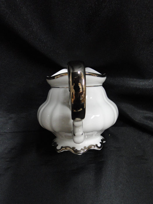 Hutschenreuther Revere, White w/ Platinum: Creamer / Cream Pitcher, 4"