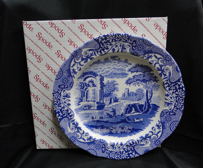 Spode Italian, Blue Scene, England: NEW Charger Plate (s), 12", Box