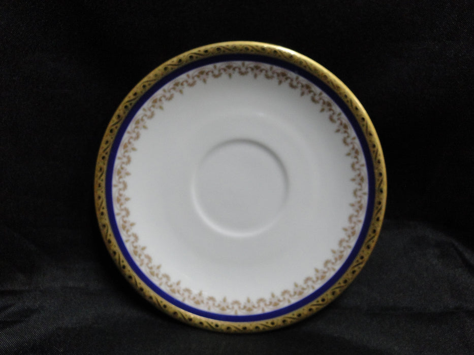 Tirschenreuth TIR419, Cobalt  Blue & Gold on White: Demitasse Cup & Saucer Set