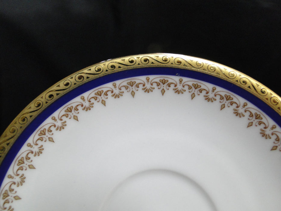 Tirschenreuth TIR419, Cobalt  Blue & Gold on White: Demitasse Cup & Saucer Set