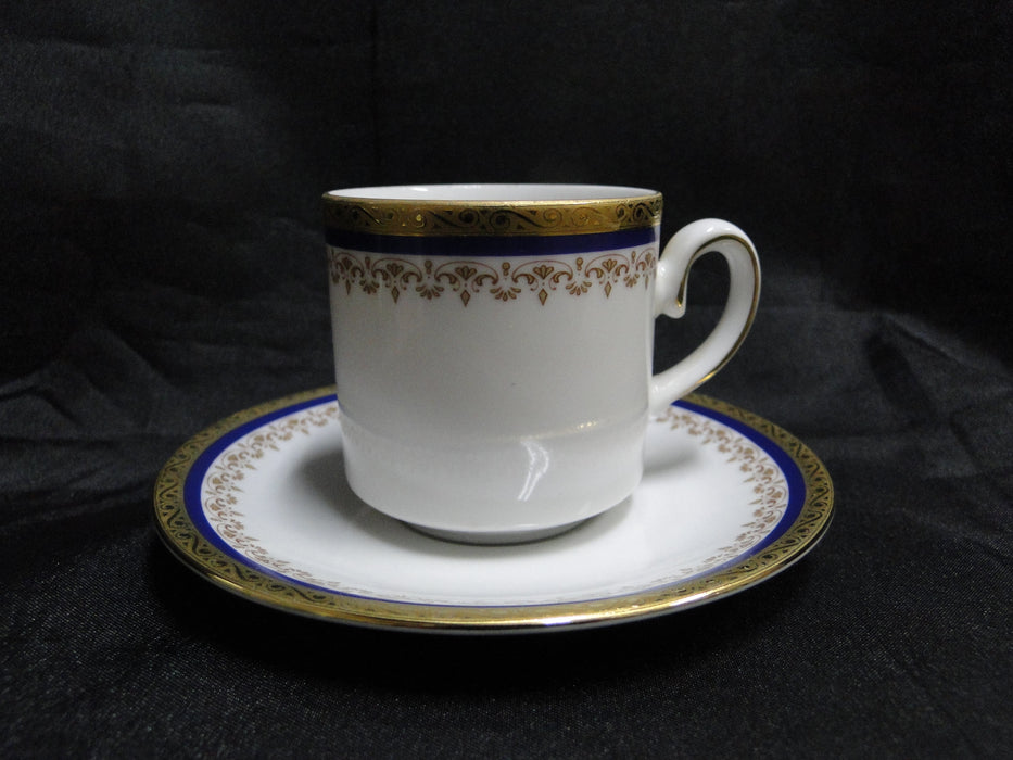 Tirschenreuth TIR419, Cobalt  Blue & Gold on White: Demitasse Cup & Saucer Set