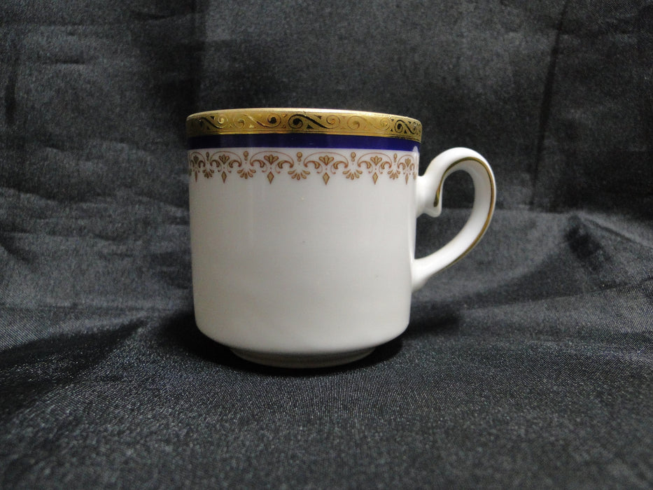 Tirschenreuth TIR419, Cobalt  Blue & Gold on White: Demitasse Cup & Saucer Set
