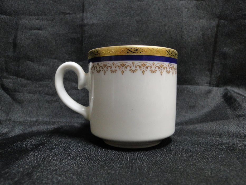 Tirschenreuth TIR419, Cobalt  Blue & Gold on White: Demitasse Cup & Saucer Set