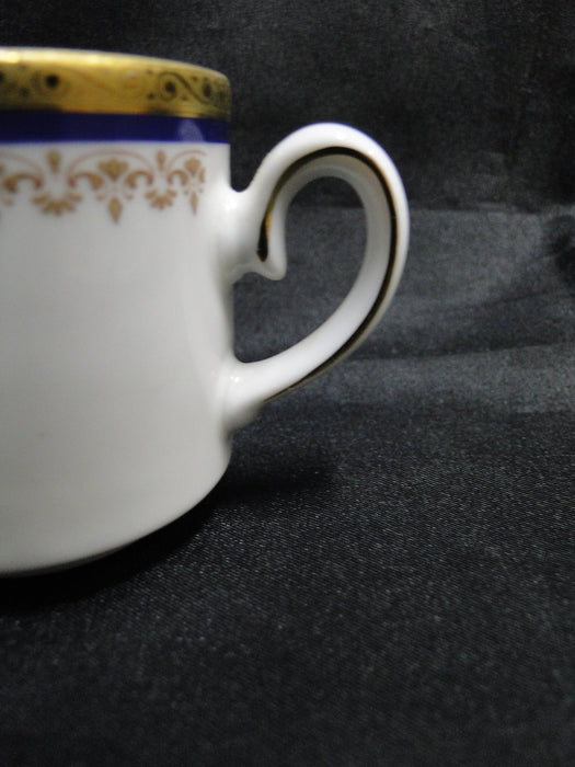 Tirschenreuth TIR419, Cobalt  Blue & Gold on White: Demitasse Cup & Saucer Set