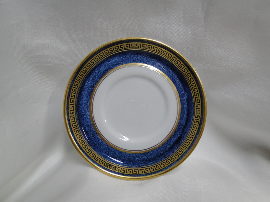 Minton Gold Greek Key on Blue Band: Demitasse Cup & Saucer Set, 2 1/8"