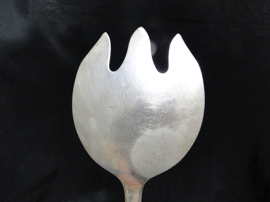 National Silver Holiday Silverplate Flatware: Salad Serving Spoon & Fork, As Is