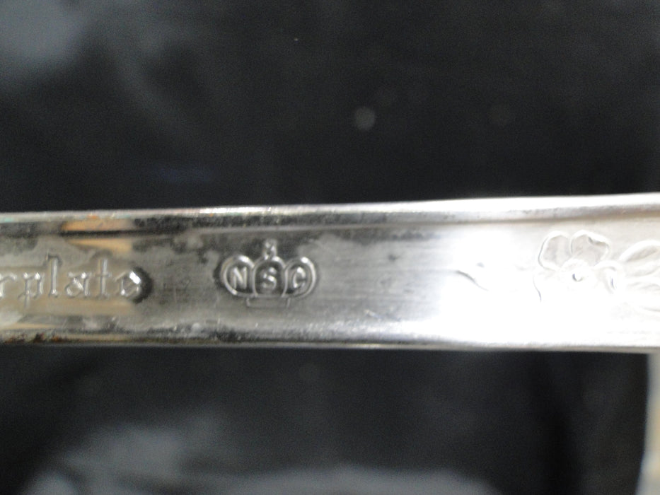National Silver Holiday Silverplate Flatware: Salad Serving Spoon & Fork, As Is