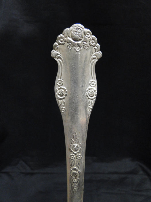 National Silver Holiday Silverplate Flatware: Salad Serving Spoon & Fork, As Is