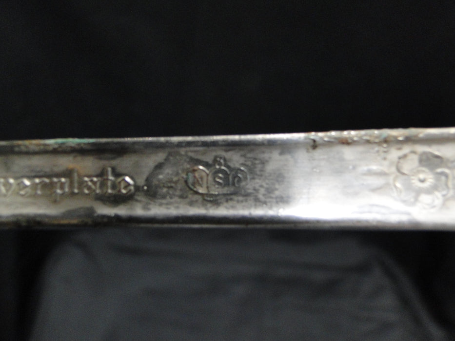 National Silver Holiday Silverplate Flatware: Salad Serving Spoon & Fork, As Is