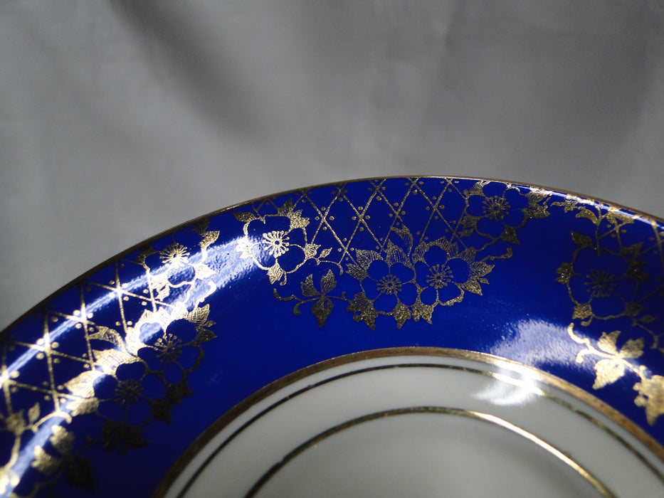ALKA Gold Florals & Lattice on Cobalt Band: Demitasse Cup & Saucer Set, 1 7/8"