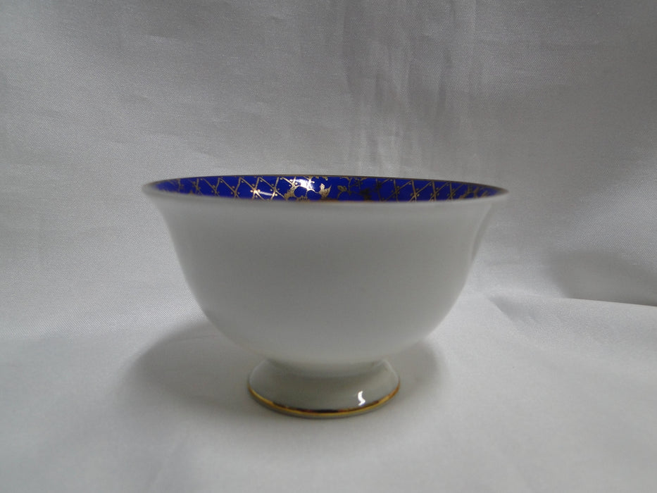 ALKA Gold Florals & Lattice on Cobalt Band: Demitasse Cup & Saucer Set, 1 7/8"
