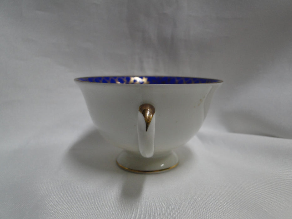 ALKA Gold Florals & Lattice on Cobalt Band: Demitasse Cup & Saucer Set, 1 7/8"