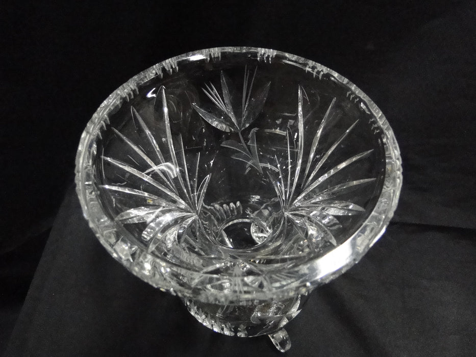 Clear, Cut Crystal: 3-Toed Vase, 4 3/4" x 5 7/8" Tall --  MG#225