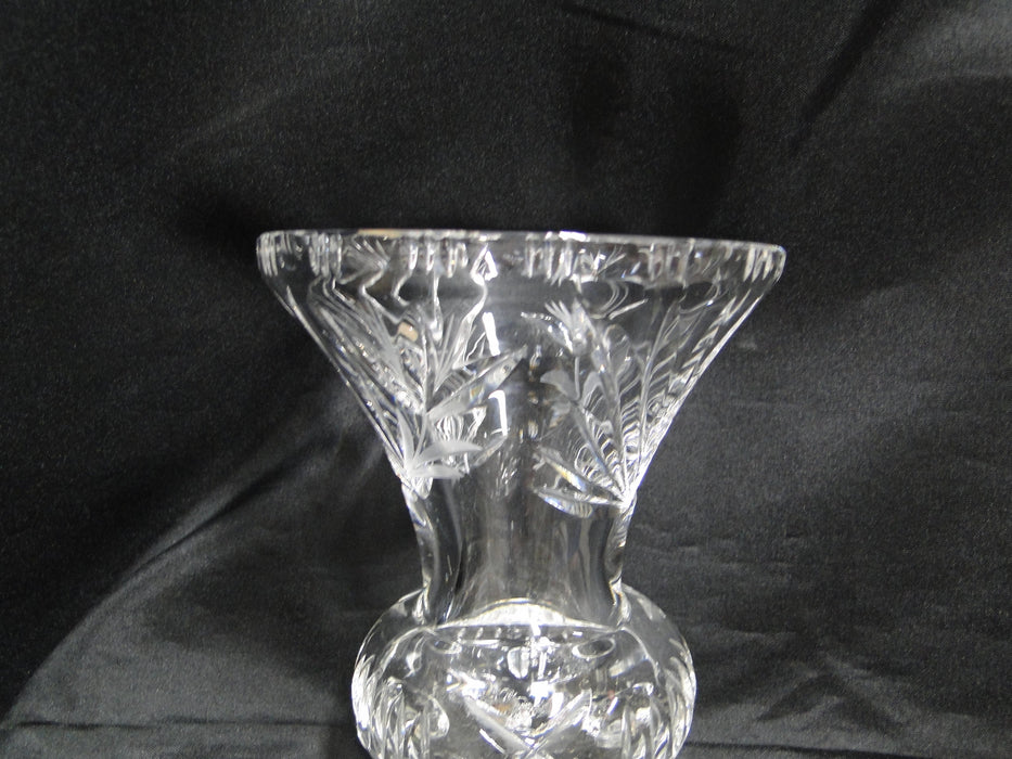 Clear, Cut Crystal: 3-Toed Vase, 4 3/4" x 5 7/8" Tall --  MG#225