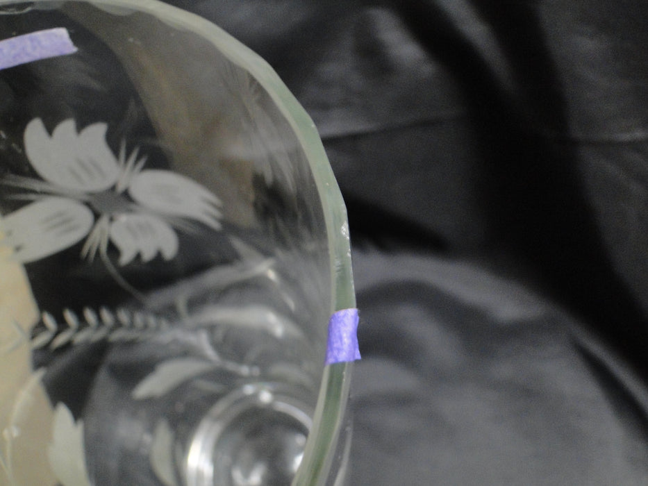 Clear, Frosted Floral: Flower Vase, 11 1/8" Tall, As Is --  MG#240