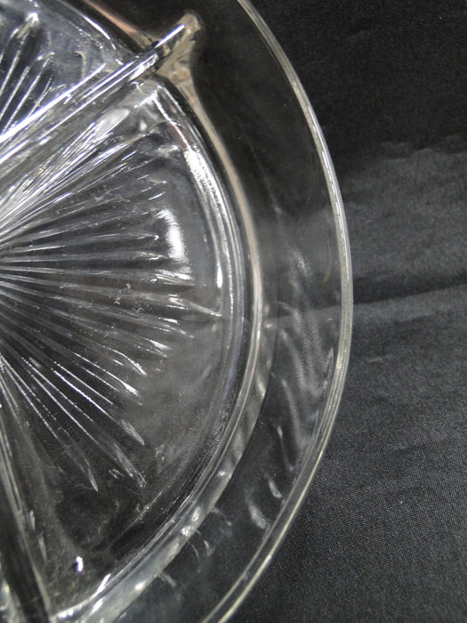 Clear, Star on Bottom: 3-Part Divided Relish Dish, 6 1/4" x 1.5", MG#243