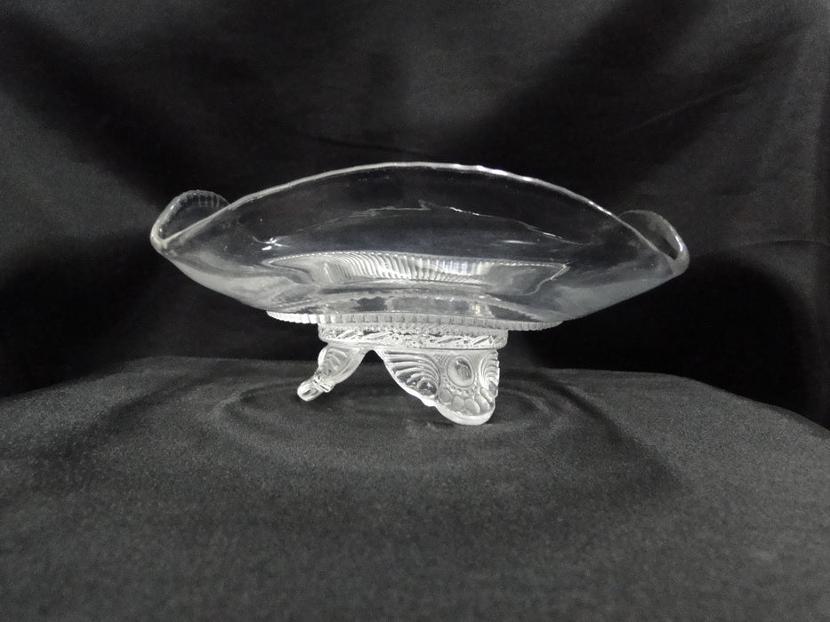 Clear, Pressed: Square Footed Dish,  5 3/4" x 2 3/4" Tall, MG#249
