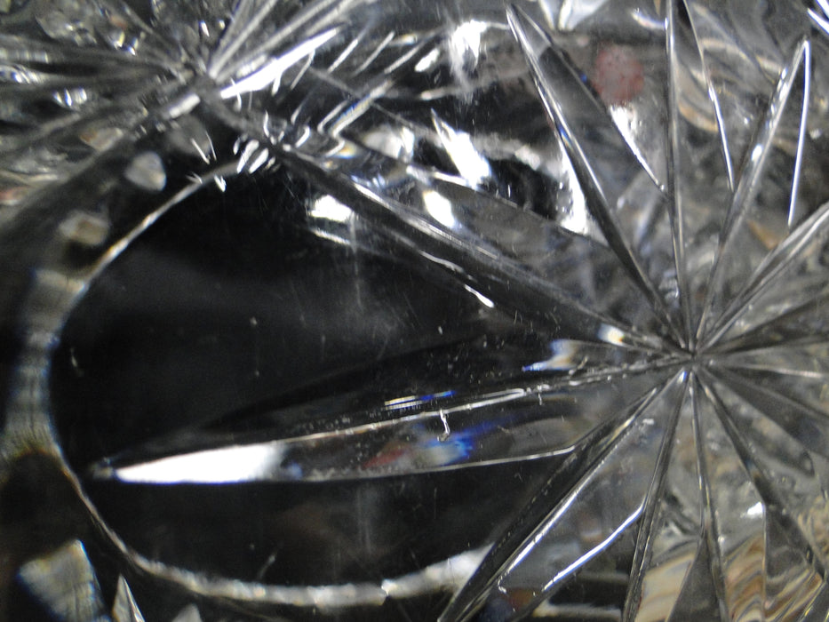 Clear Crystal, Cut Flowers: Oval Vase / Dish, 7" x 4" x 3 7/8" Tall - MG#250