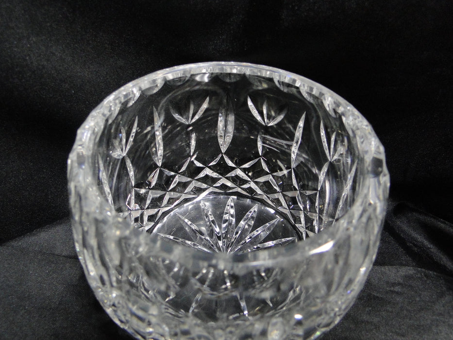 Clear Crystal w/ Vertical, "X", & Fan Cuts: Bowl, 4" x 3 3/8" Tall -- MG#259