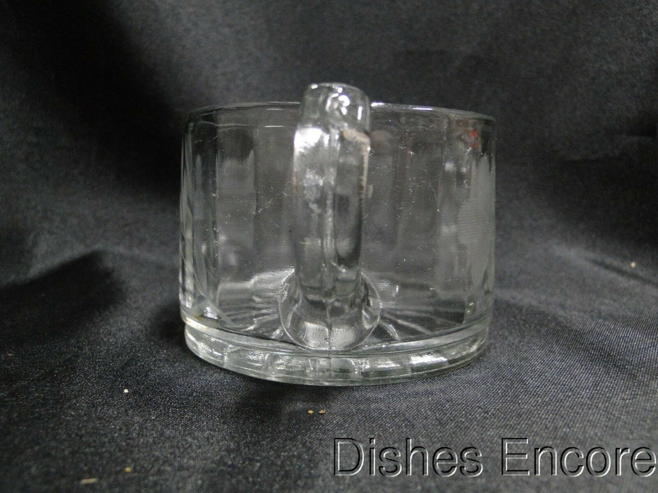 Clear w/ Gray Cut Flowers: Open Sugar Bowl & Creamer Set -- MG#163